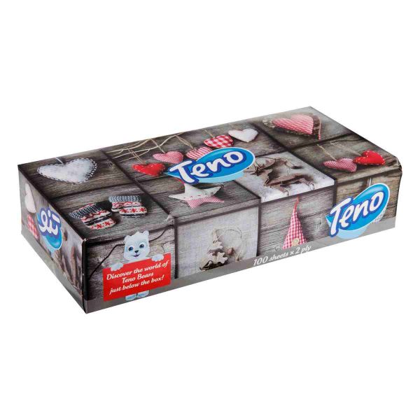 دستمال کاغذی تنو - ۱۰۰ برگ دو لایه