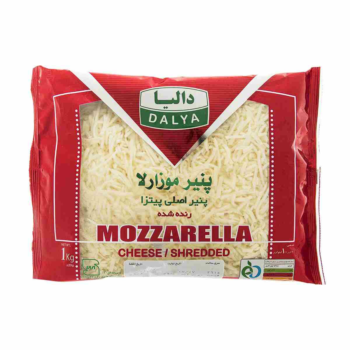 پنیر پیتزا موزارلا رنده شده پرچرب دالیا - 1000 گرم