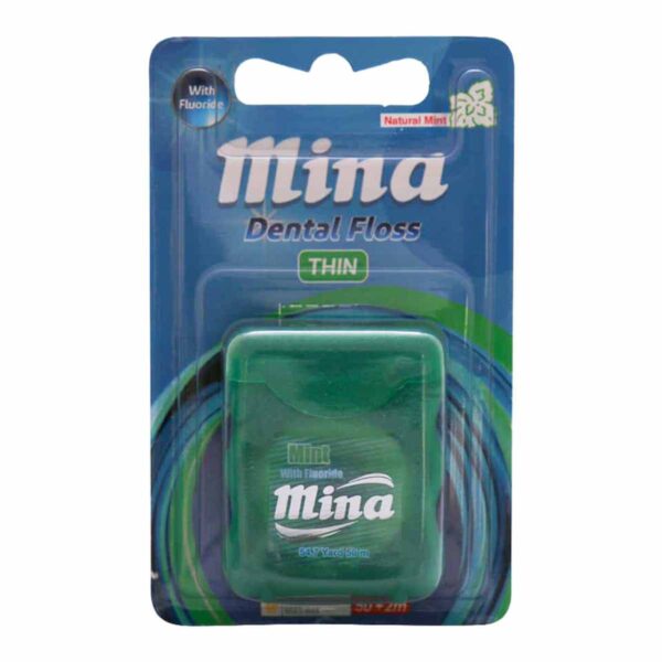 نخ دندان نازک نعنایی مینا - 50 متر