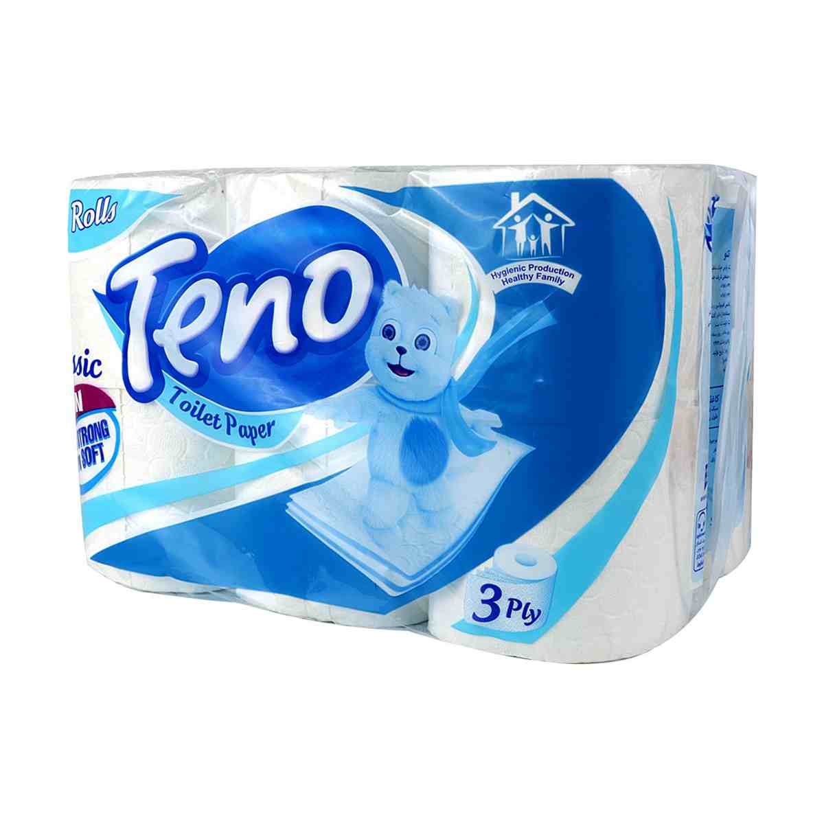 دستمال توالت سه لایه تنو - 12 رول