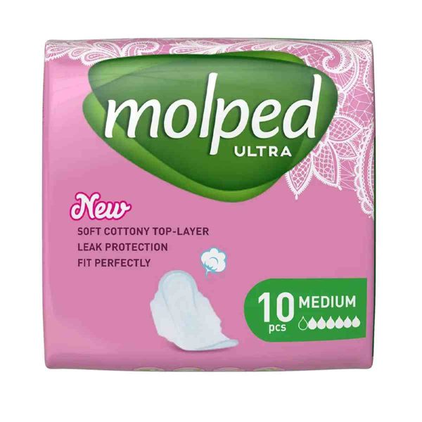 نوار بهداشتی نازک متوسط مولپد - ۱۰ عددی