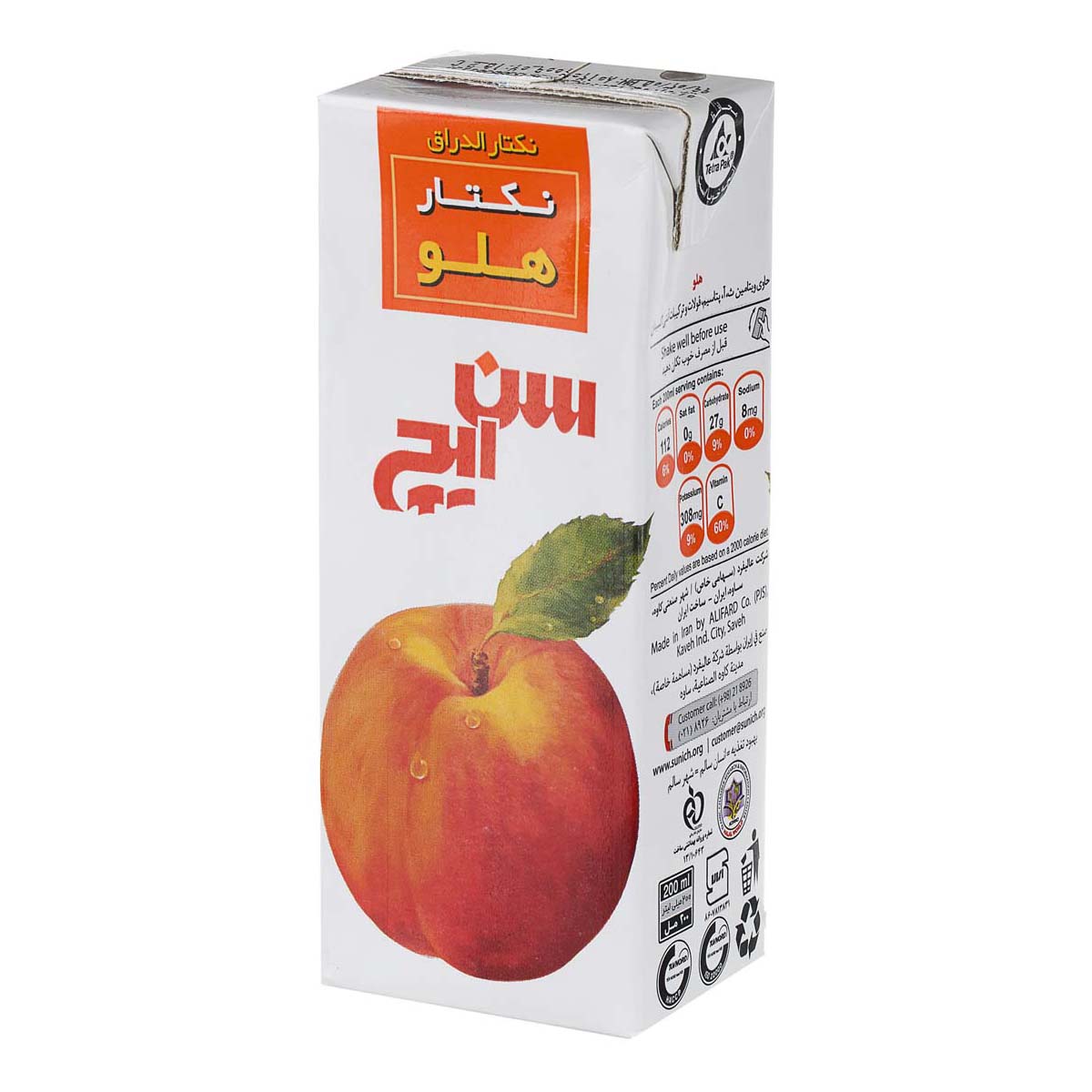 نکتار هلو 200 میلیلیتری سنایچ