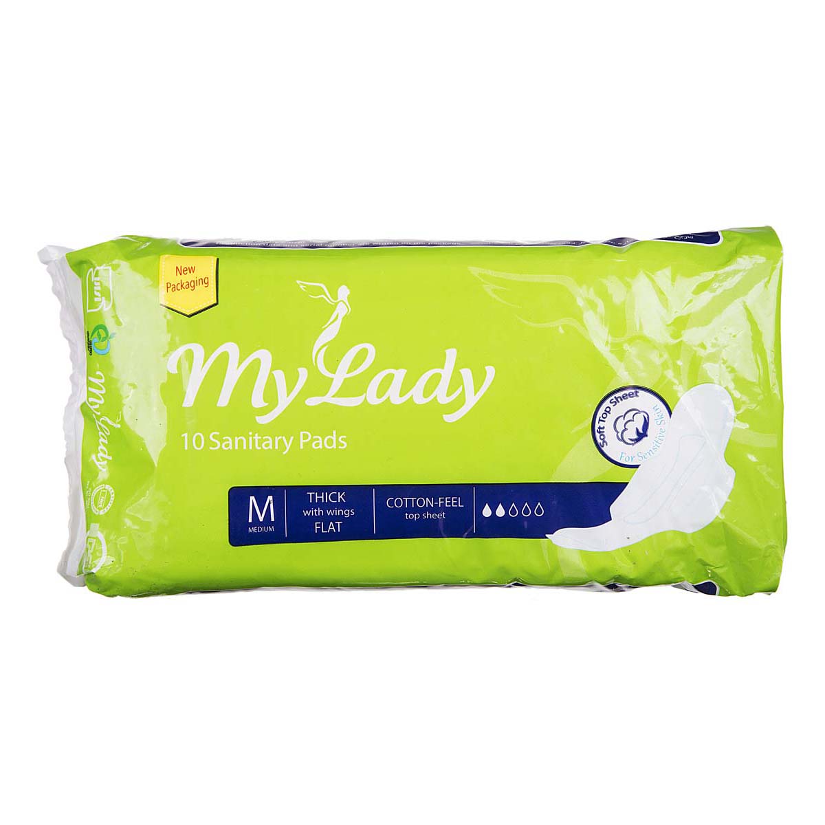 نوار بهداشتی بالدار ضخیم متوسط مای لیدی بسته 10 عددی - تصویر 2