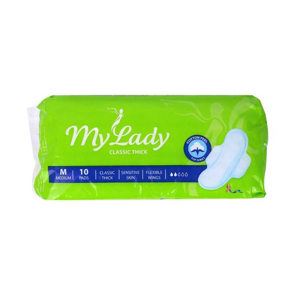 Untistled-4367-compressed نوار بهداشتی بالدار ضخیم متوسط مای لیدی بسته 10 عددی