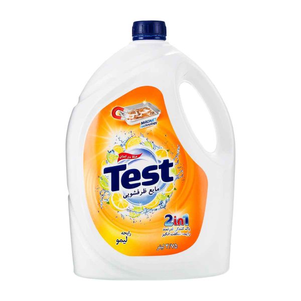مایع ظرفشویی با رایحه لیمو تست - ۳۷۵۰ میلی لیتر