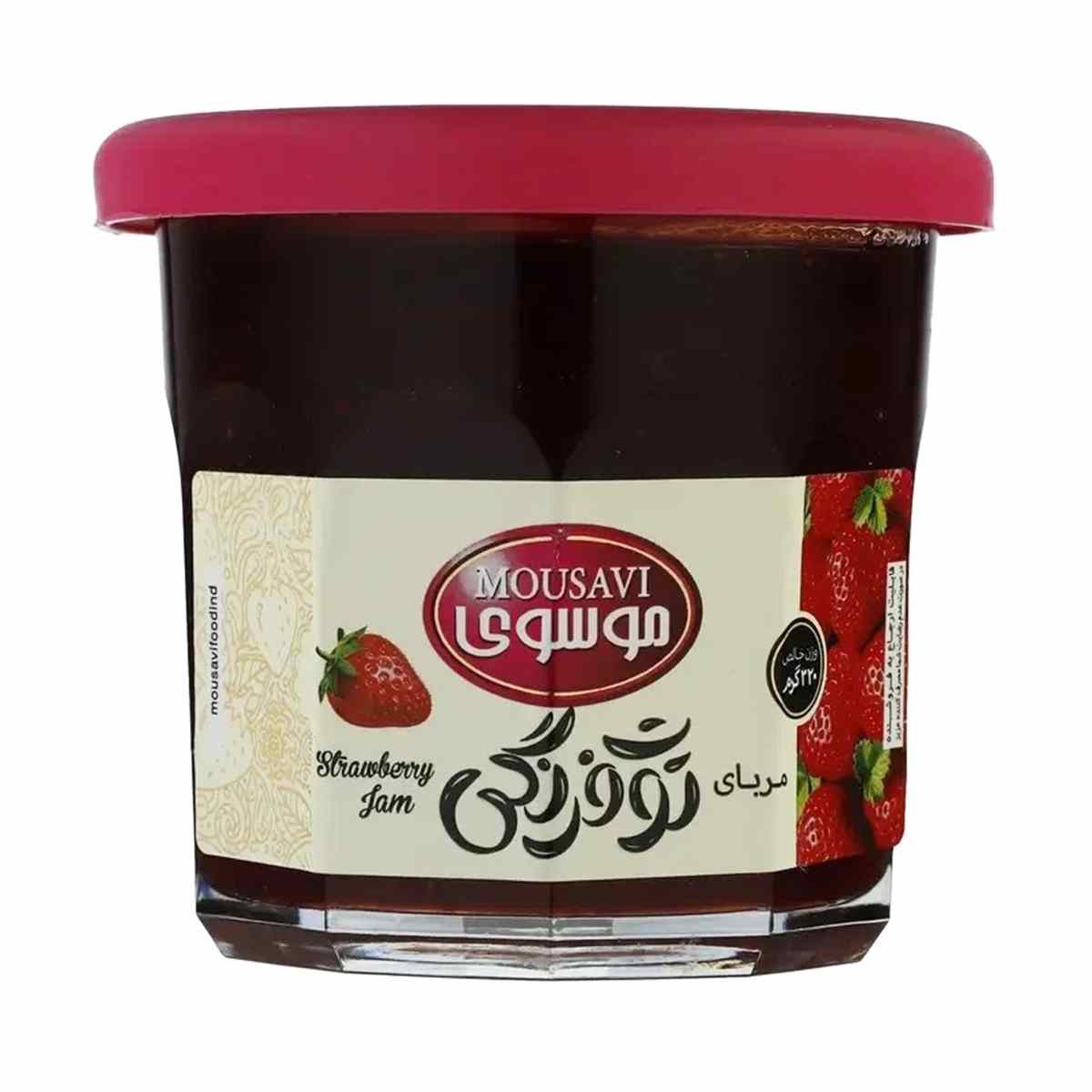مربای توت فرنگی موسوی - 320 گرم