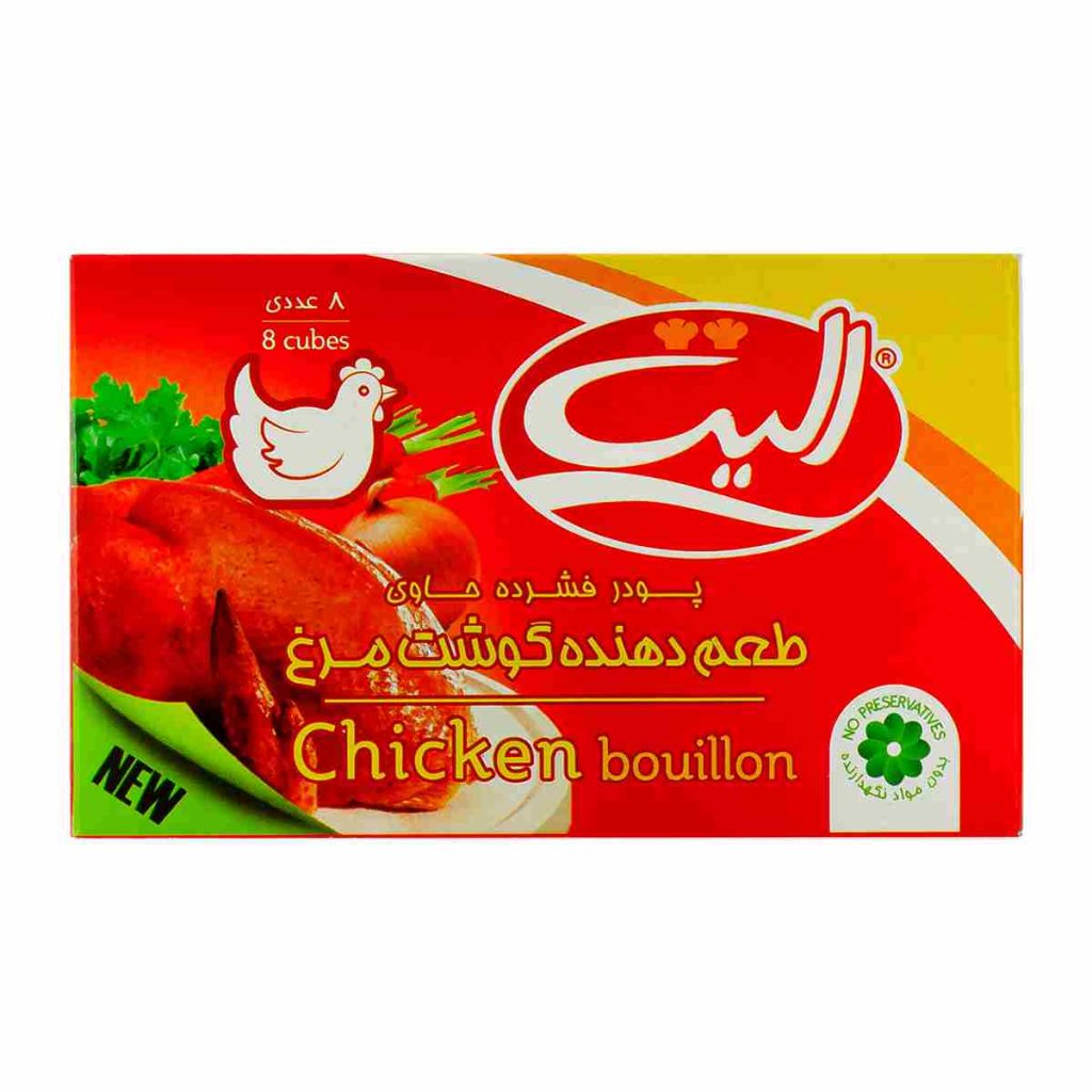 پودر فشرده حاوی عصاره گوشت مرغ الیت 8 بسته 10 گرمی
