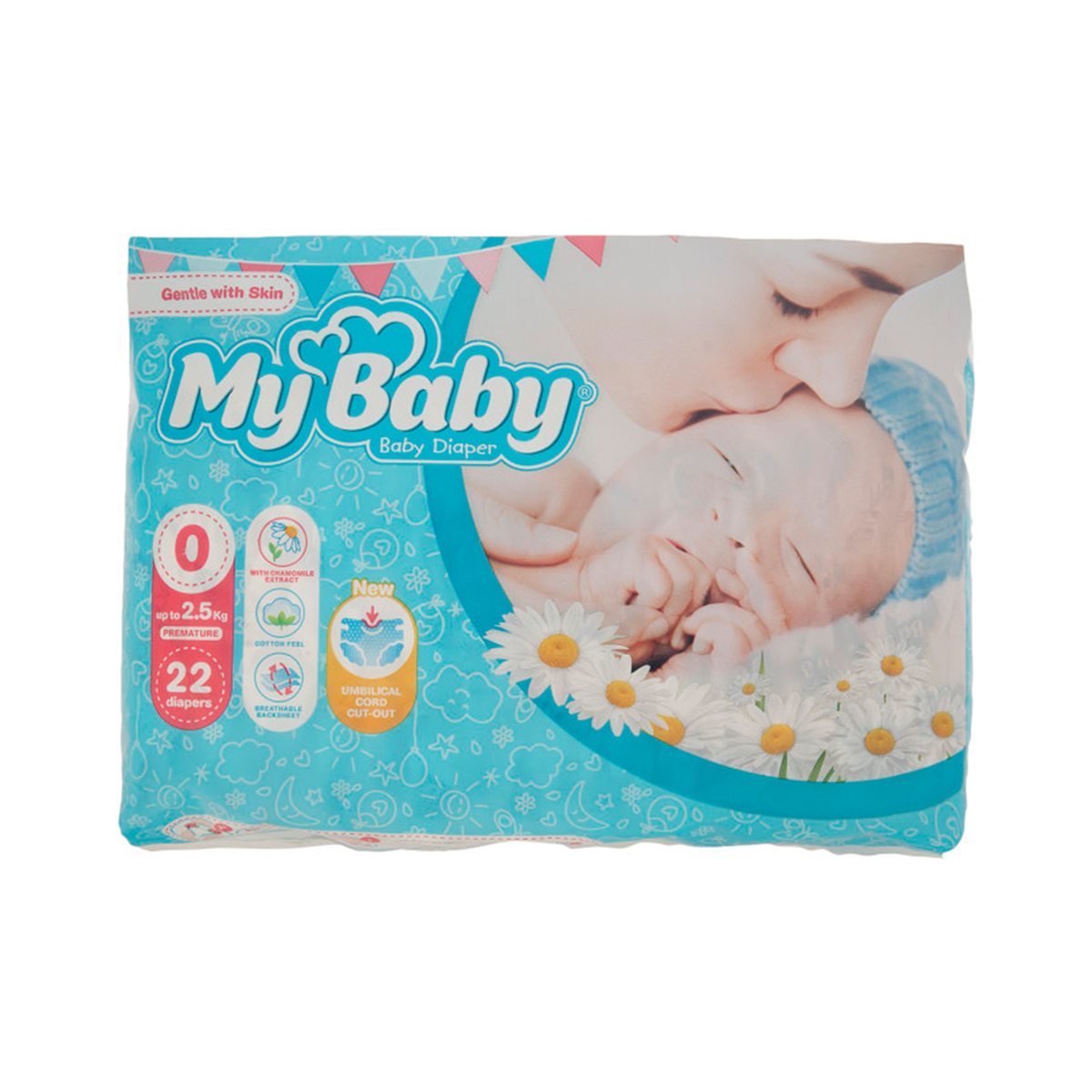 پوشک مای بیبی سایز 0 بسته 22 عددی