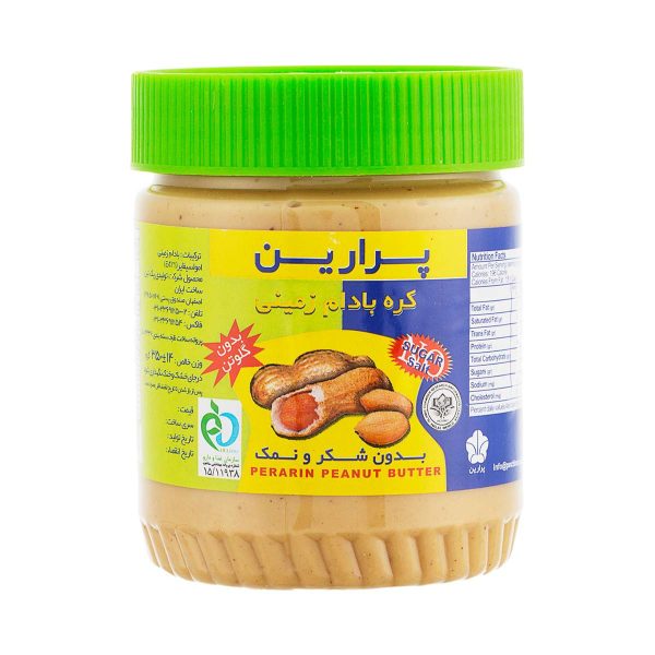 کره بادام زمینی بدون شکر و نمک پرارین - 350 گرم