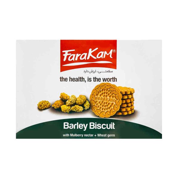 بیسکویت جو با جوانه گندم و شهد توت کامور - 345 گرم