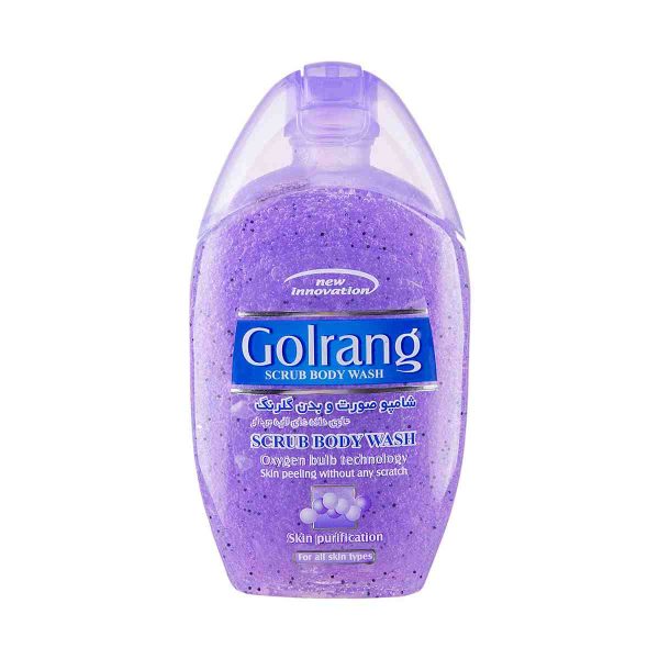 شامپو صورت و بدن بنفش گلرنگ حاوی دانه های لایه بردار – ۲۸۰ گرم