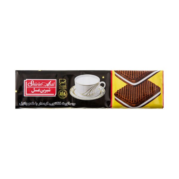 بیسکویت کرمدار کاکائویی با طعم وانیل شیرین عسل - 120 گرم