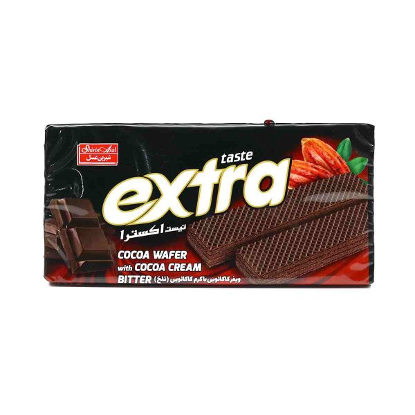 ویفر اکسترا کاکائویی با کرم کاکائو تلخ شیرین عسل - 130 گرمی