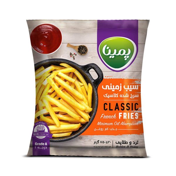 سیب زمینی سرخ شده کلاسیک پمینا کاله - 750 گرم