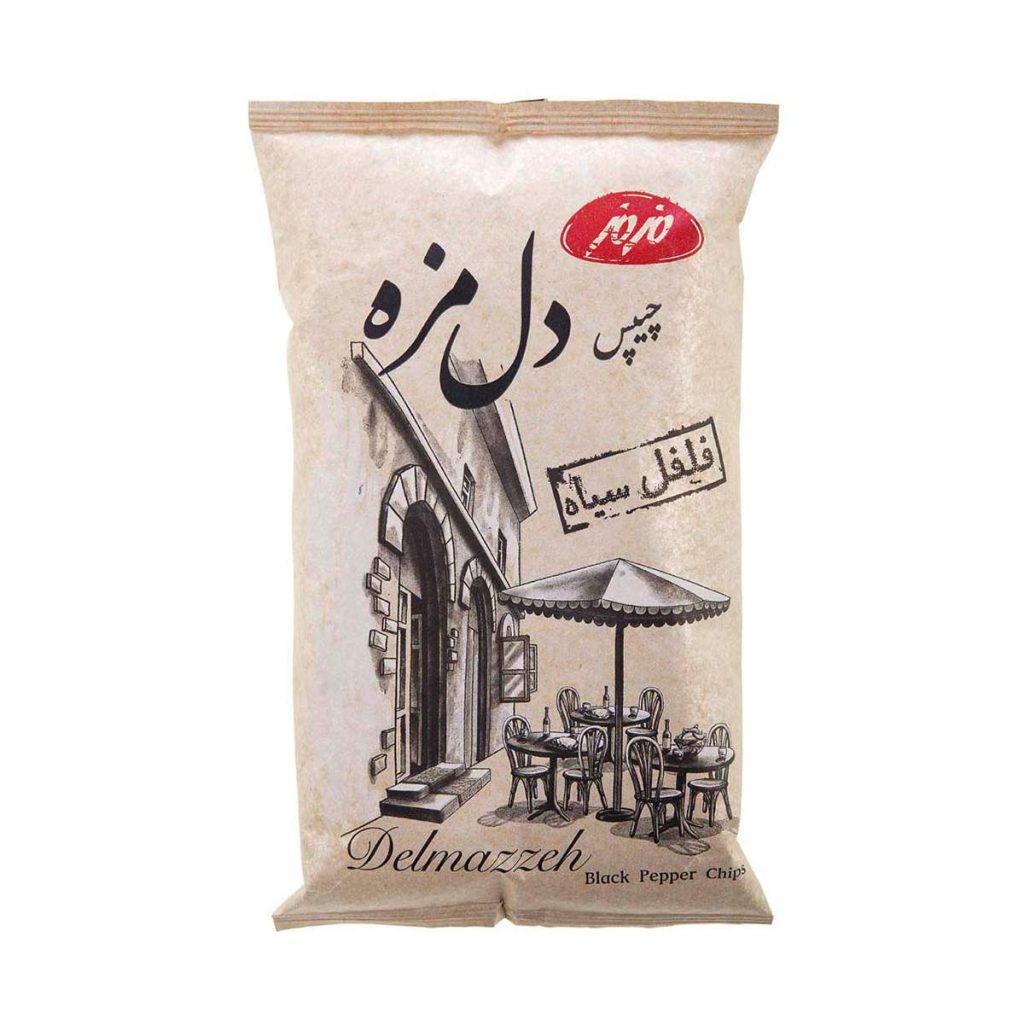 چیپس فلفل سیاه دل مزه مزمز - 90 گرم
