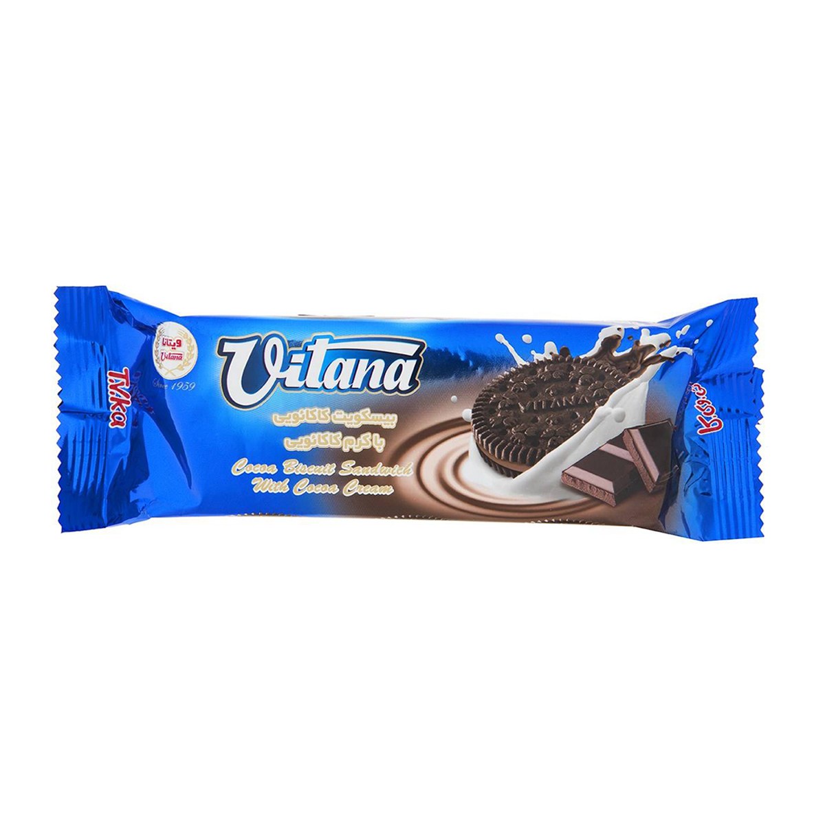 بیسکویت کاکائویی با کرم کاکائو تی.وی.کا ویتانا - 85 گرم