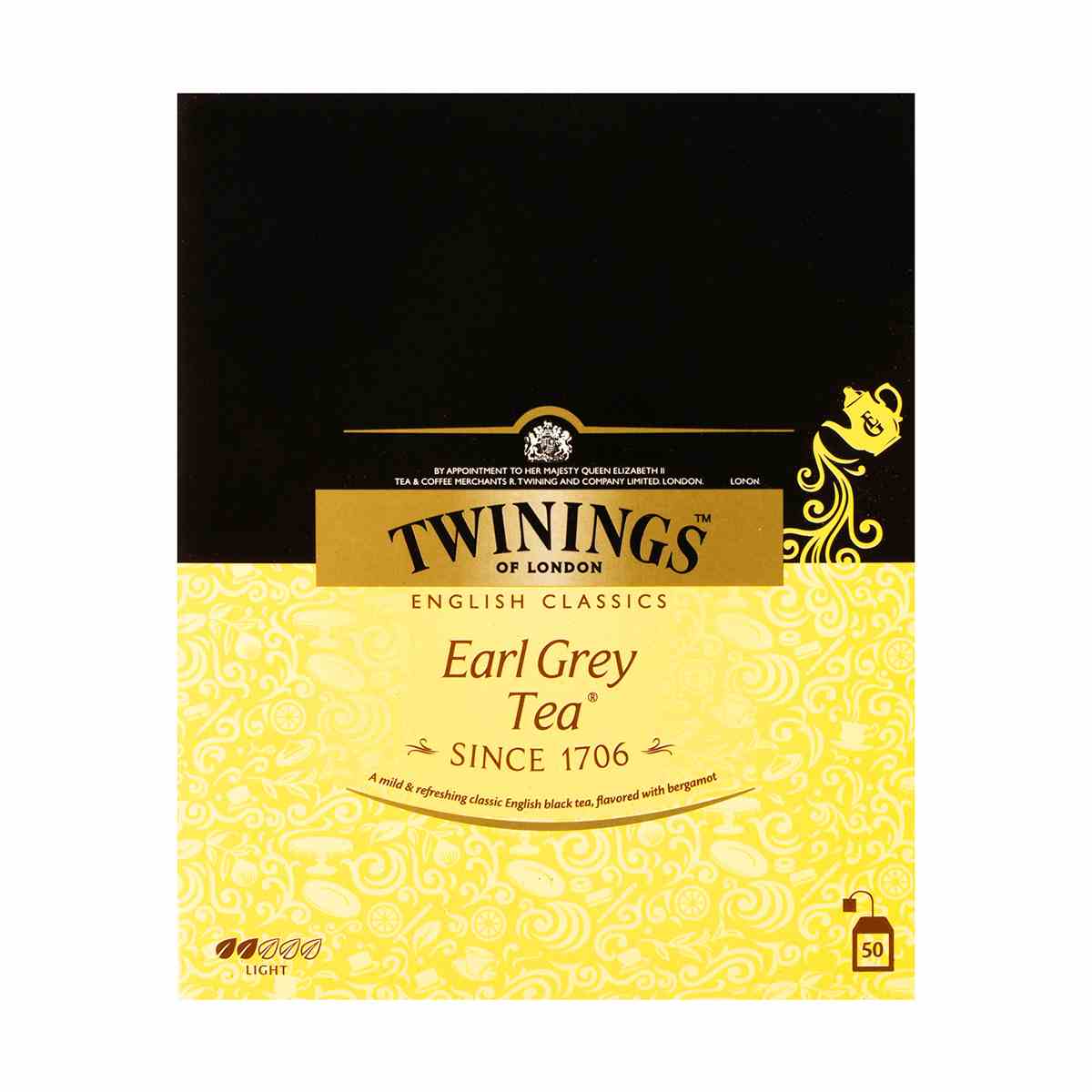 چای سیاه کیسه ای کلاسیک ارل گری توینینگز - 50 عددی