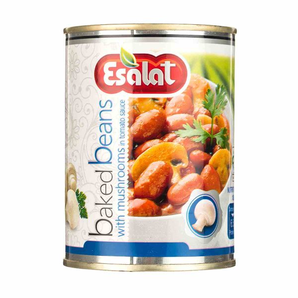 خوراک لوبیا چیتی با قارچ در سس گوجه فرنگی اصالت – ۳۸۰ گرم