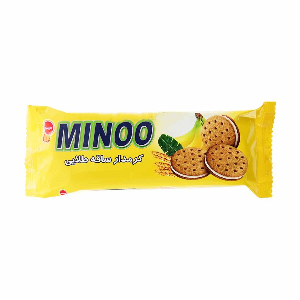 بیسکویت کرمدار موزی ساقه طلایی مینو – 96 گرم