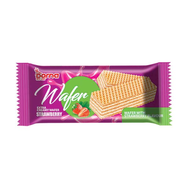 ویفر با کرم توت فرنگی درنا - 90 گرم