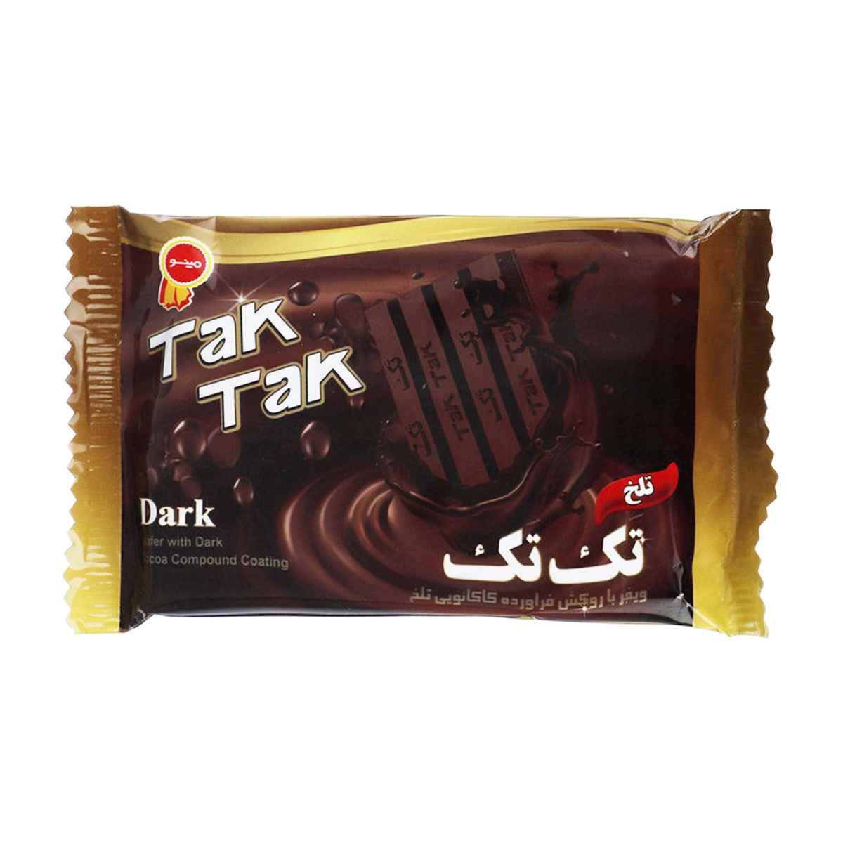 ویفر تک تک با روکش فرآورده کاکائویی تلخ مینو - 38 گرم