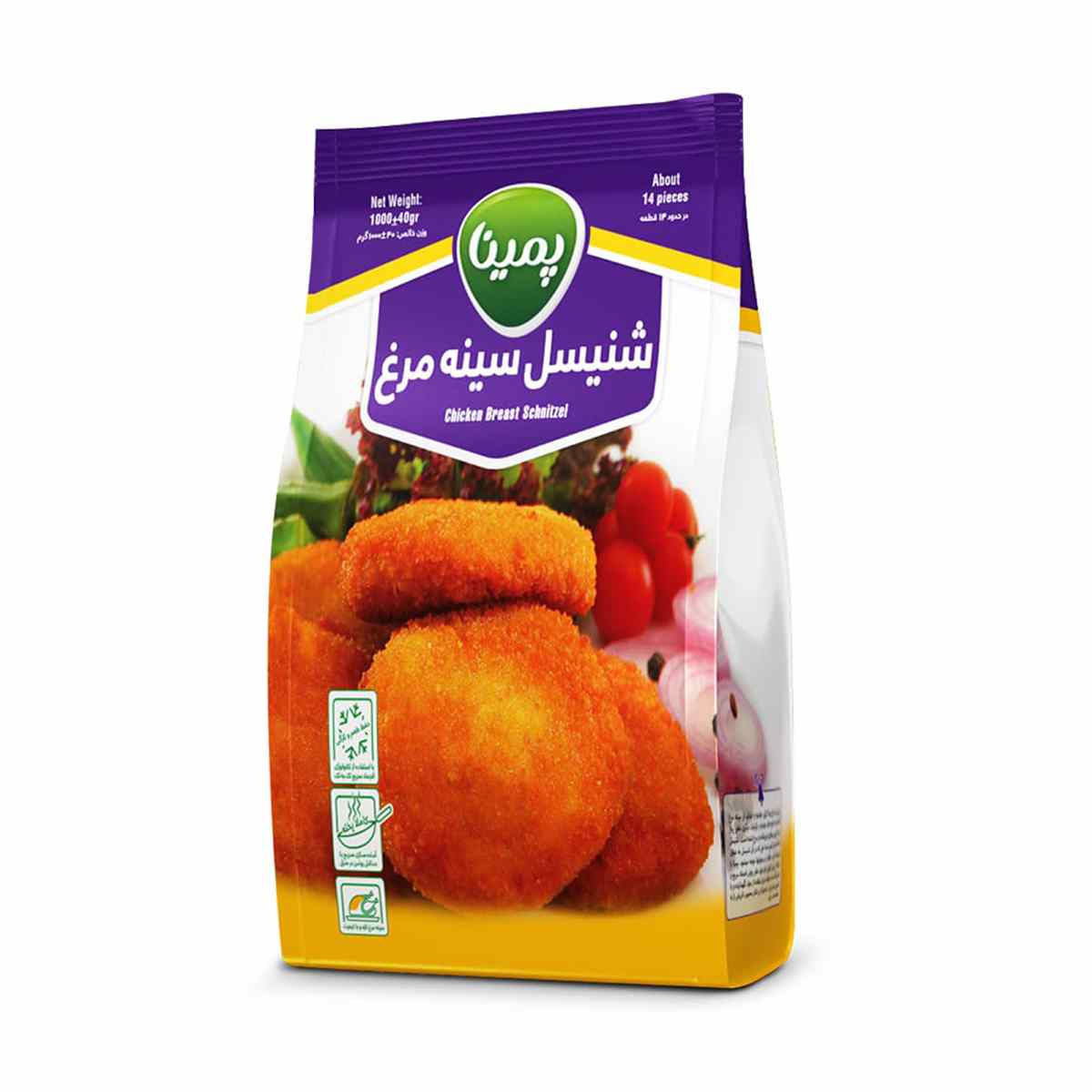 شنیسل سینه مرغ پمینا کاله – 1 کیلوگرم