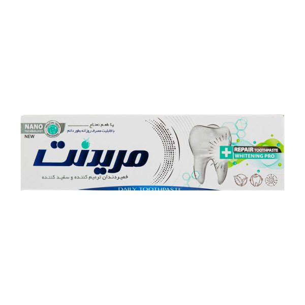 خمیر دندان ترمیم کننده و سفید کننده مریدنت با طعم نعنا - 100 گرم