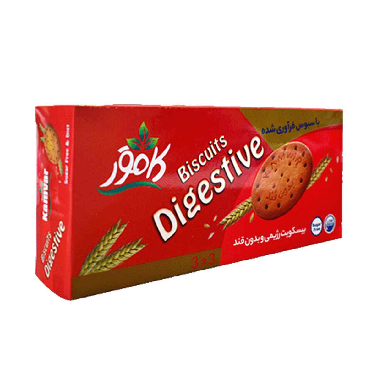 بیسکویت دایجستیو بدون قند کامور - 220 گرم