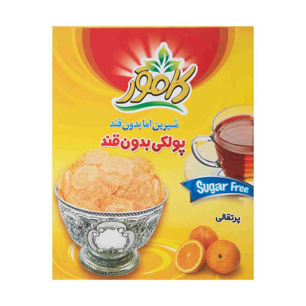 پولکی بدون قند پرتقالی کامور - 150 گرم