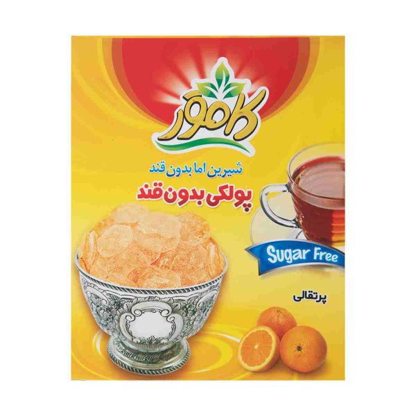 پولکی بدون قند پرتقالی کامور - 150 گرم