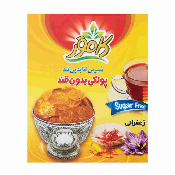 پولکی بدون قند زعفرانی کامور - 150 گرم