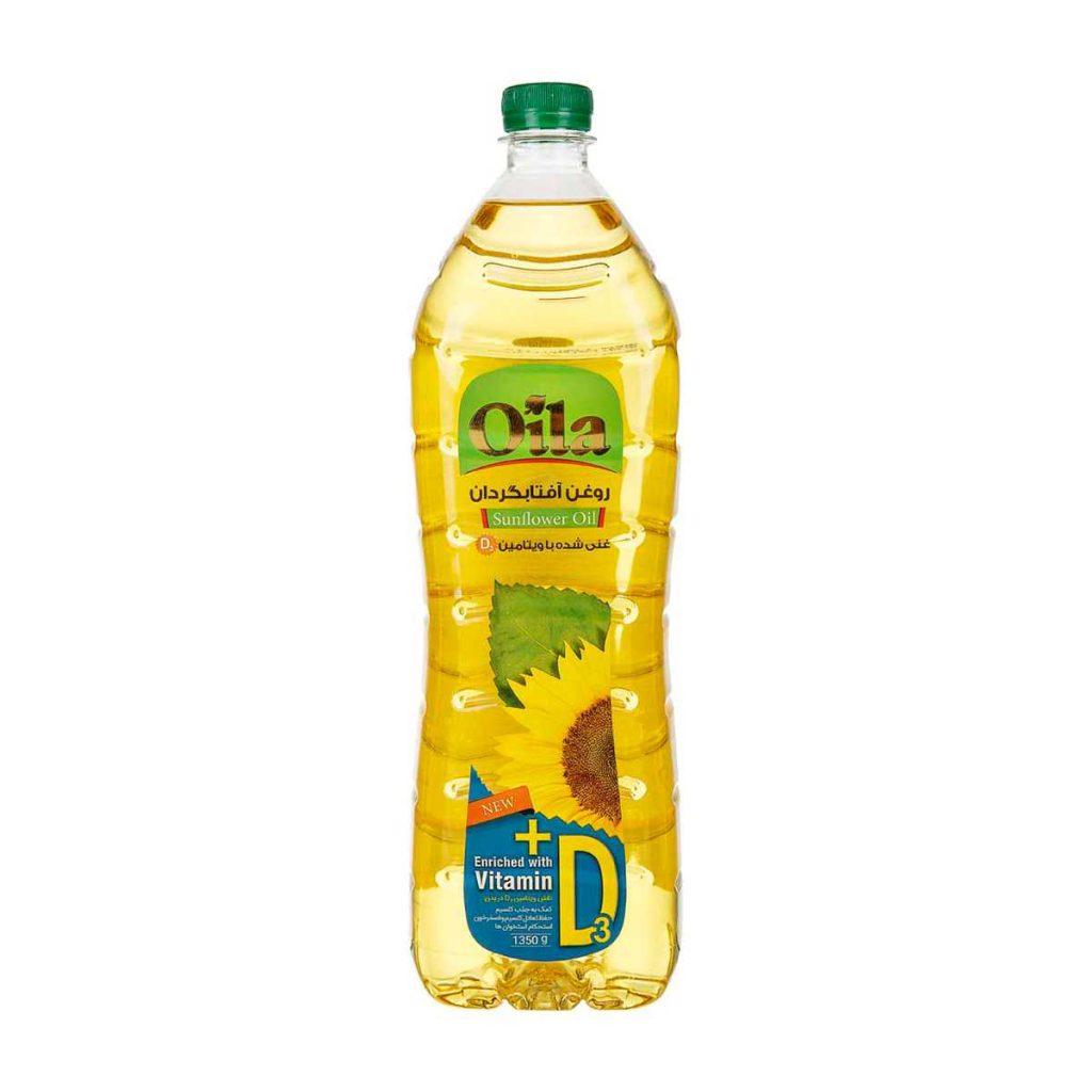 روغن آفتابگردان اویلا غنی شده با ویتامین D3 حجم 1500 میلی لیتر