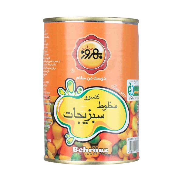 کنسرو مخلوط سبزیجات بهروز - 380 گرم