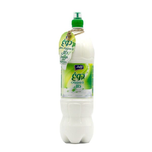 دوغ گرمادیده بدون گاز با سبزیجات دلال هراز - 1.5 لیتر
