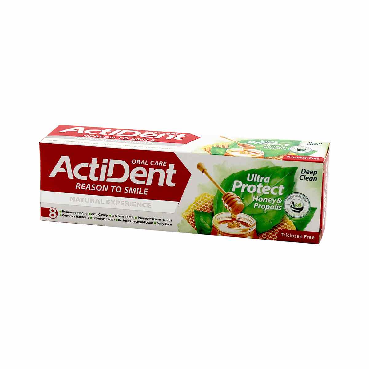 خمیردندان اولترا حاوی عصاره عسل وموم عسل 8 کاره اکتیدنت - 100 میلی لیتر