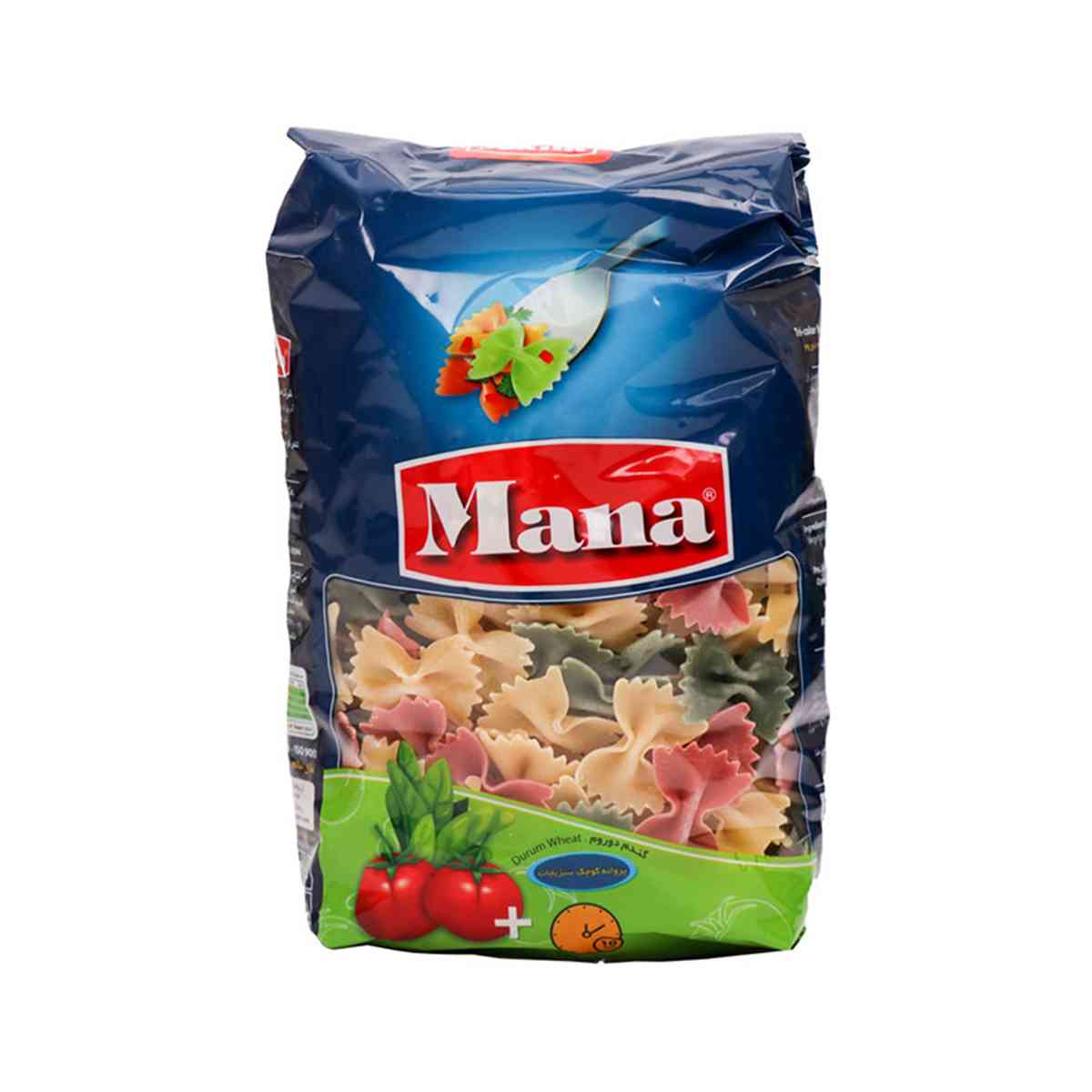 ماکارونی فرمی پروانه کوچک سبزیجات مانا - 500 گرم