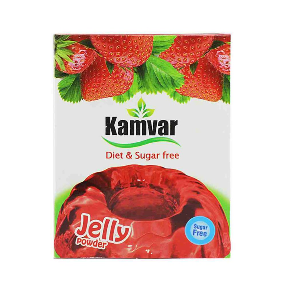 پودر ژله رژیمی با طعم توت فرنگی کامور - 36 گرم