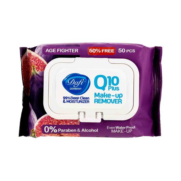 دستمال مرطوب پاک کننده آرایش دافی بسته 50 عددی