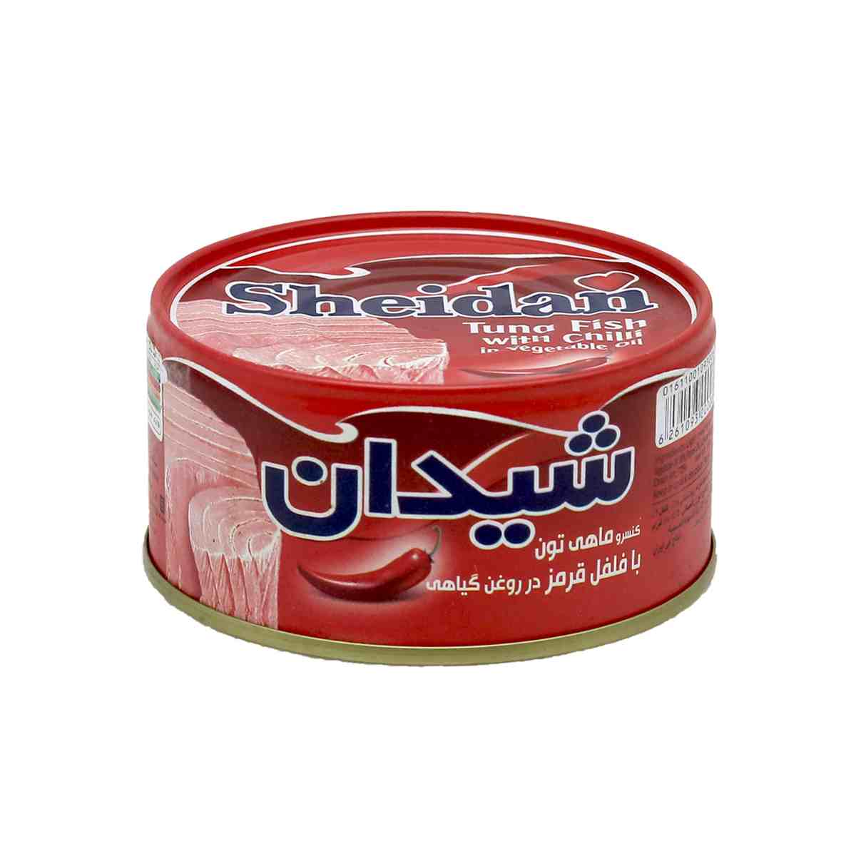کنسرو ماهی تون با فلفل قرمز در روغن گیاهی شیدان - 180 گرم