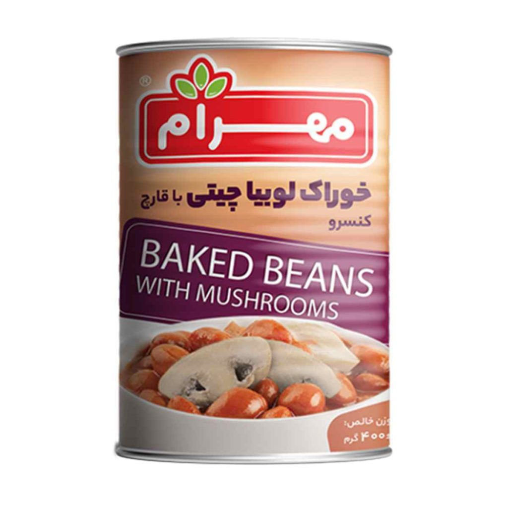کنسرو لوبیا چیتی با قارچ مهرام - 400 گرم