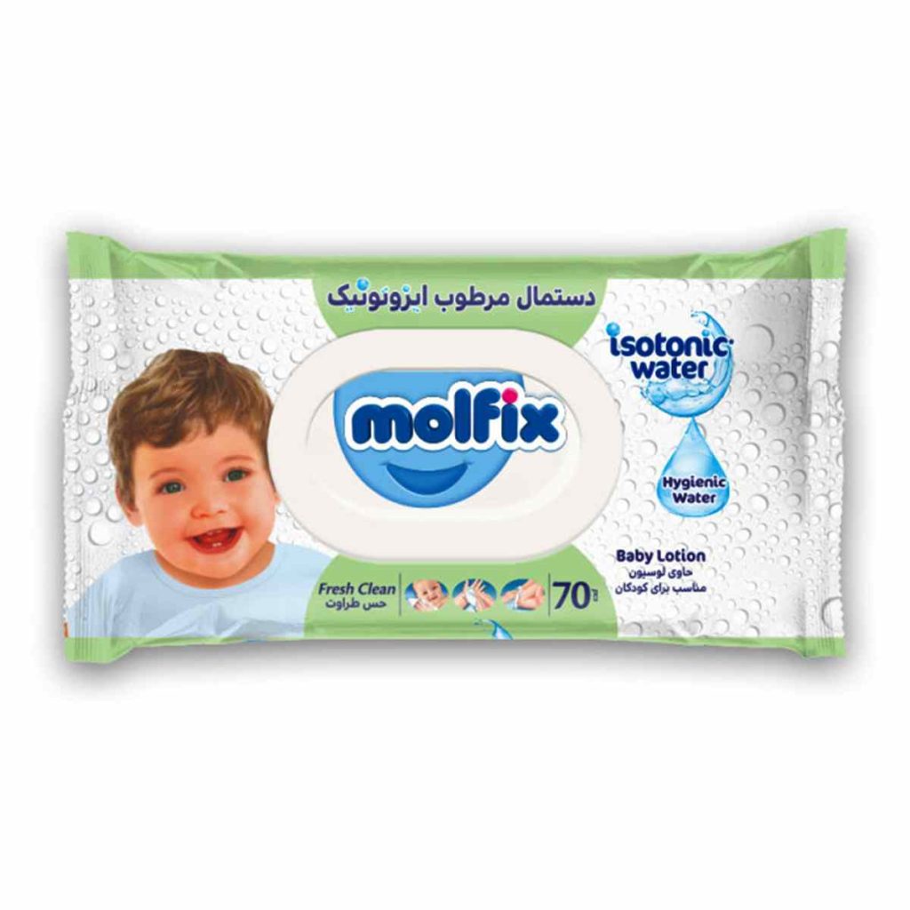 دستمال مرطوب کودک ایزوتونیک مولفیکس - 70 عددی