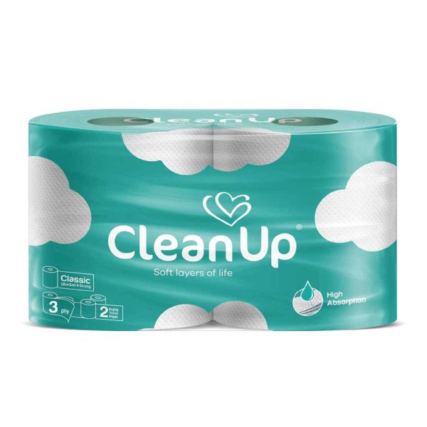 دستمال توالت کلین آپ بسته 2 عددی