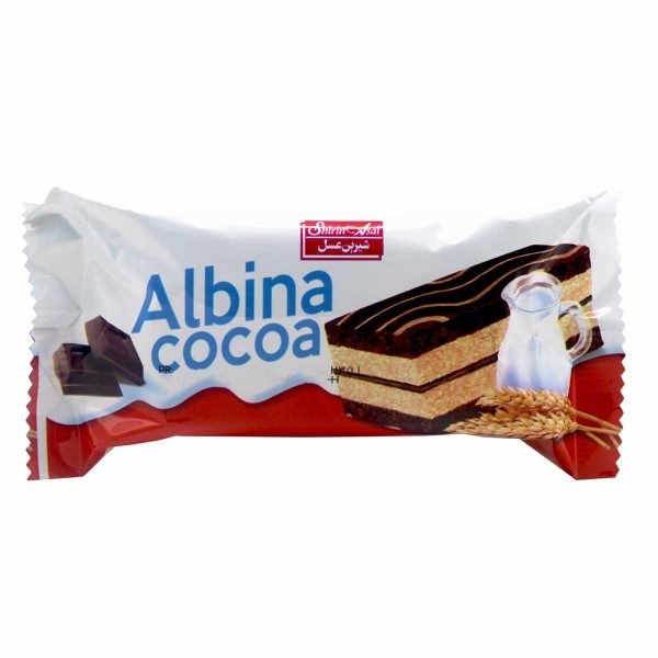 کیک دو رنگ وانیلی کاکائویی آلبینا شیرین عسل - 35گرم