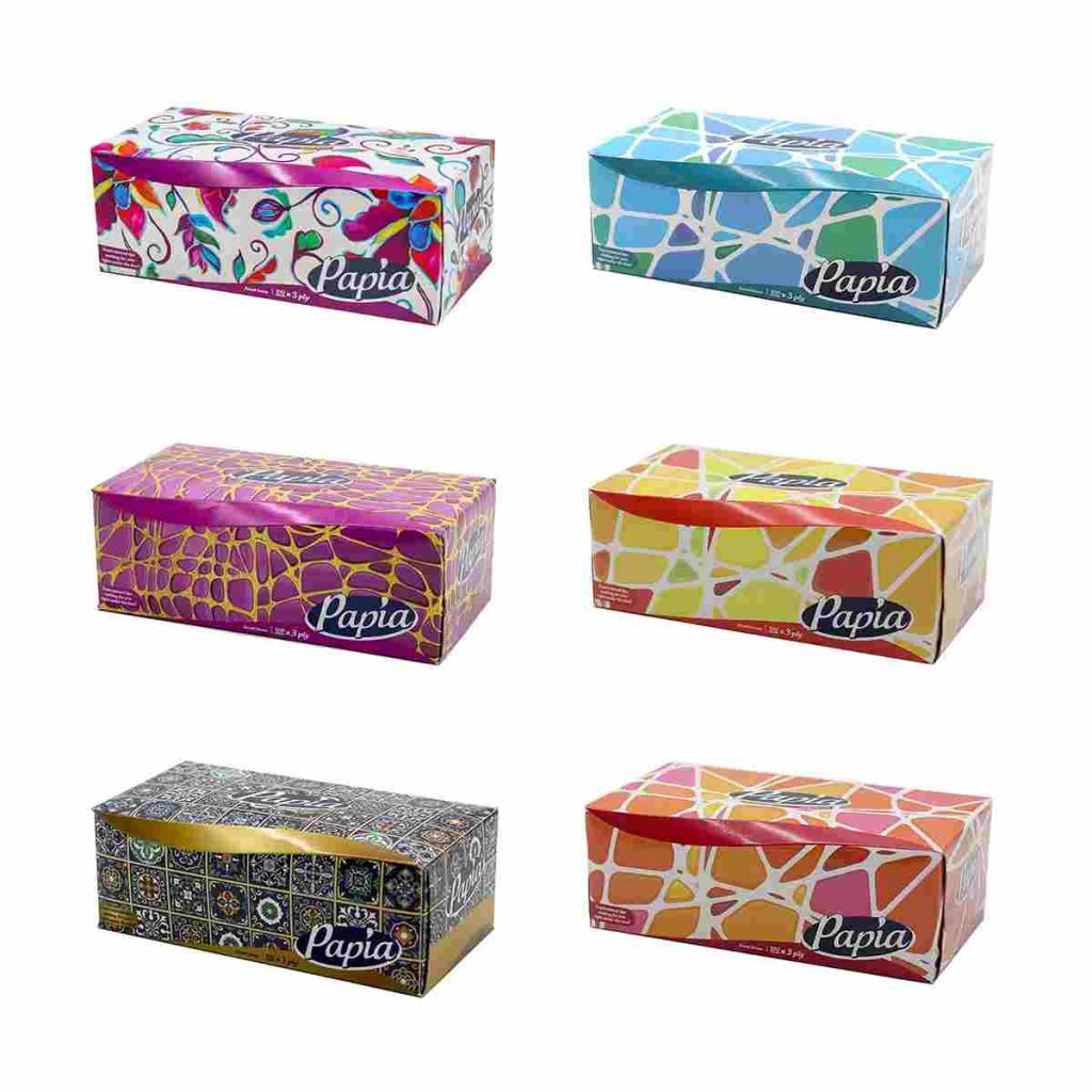 دستمال کاغذی 100 برگ 3 لایه پاپیا(تنوع طرح)
