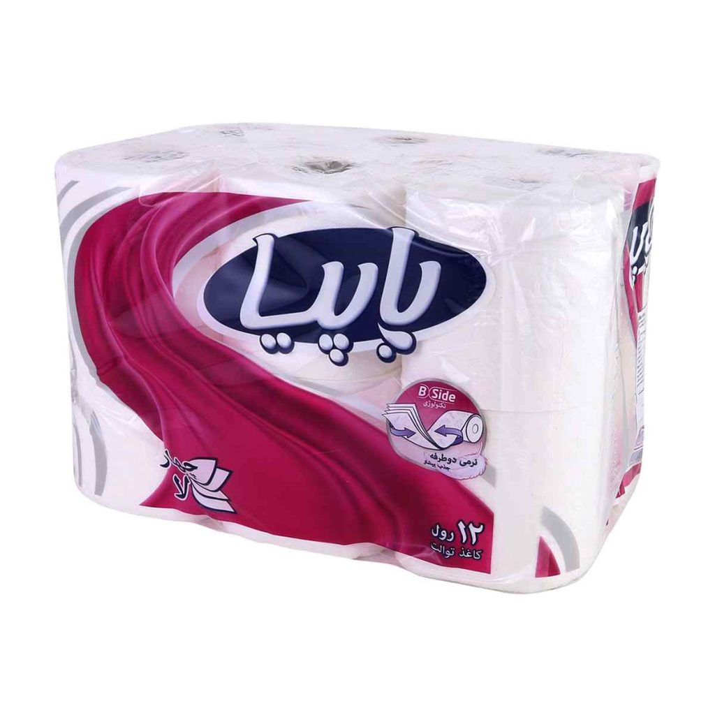 دستمال توالت ۴ لایه پاپیا – 12 رول