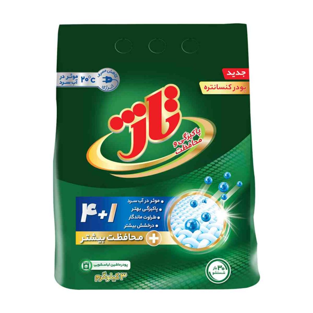 پودر لباسشویی ماشینی تاژ - 3000 گرم