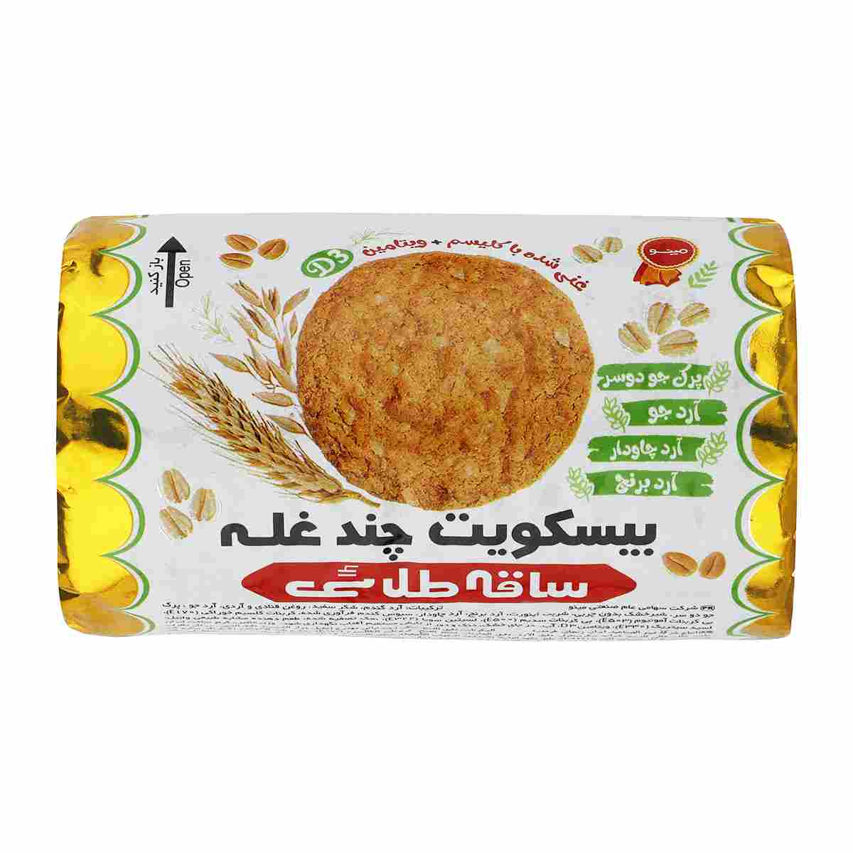 بیسکویت چند غله ساقه طلایی مینو - 180 گرم