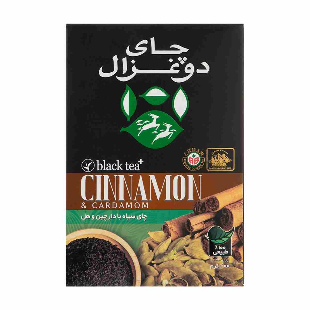 چای سیاه دوغزال با دارچین و هل - 400 گرم