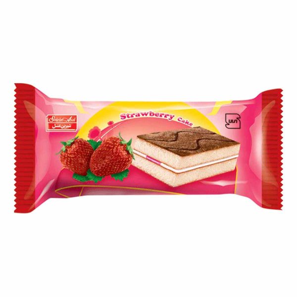 کیک لایهای کرم دار با طعم توت فرنگی شیرین عسل - 25 گرم