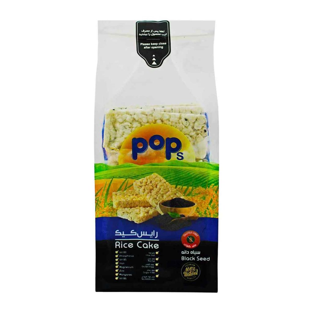 رایس کیک سیاه دانه پاپس - 200 گرم